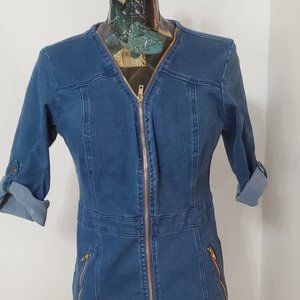 Jean Mini Dress With Zipper